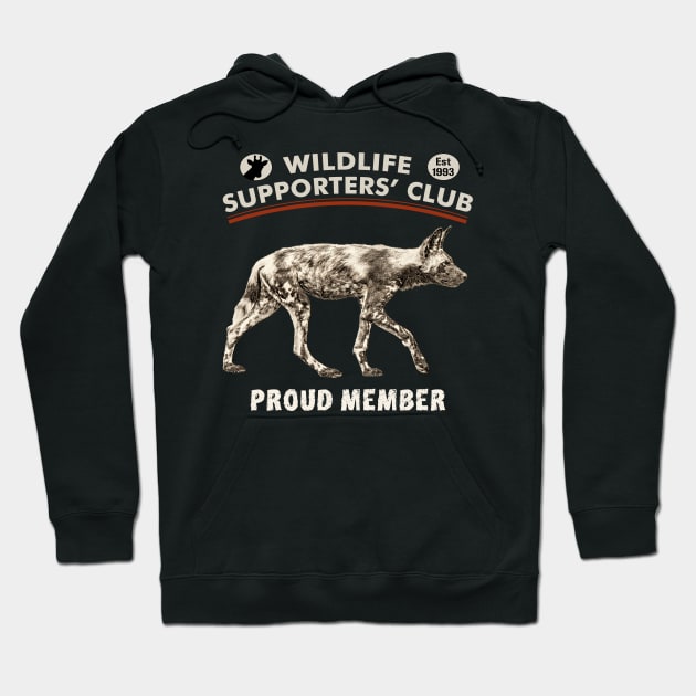 African Wild Dog on the Prowl Wildlife Supporters' Club Hoodie by scotch